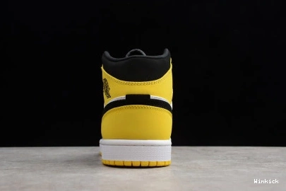 1 852542 071 YELLOW JORDAN BLACK TOE AIR WHITE 1202